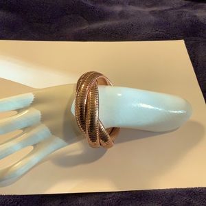 Banded, Three Bracelet Bracelet in Rose Gold Plate.